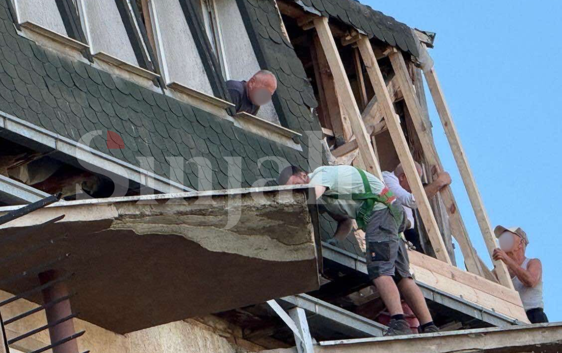 Punime pa leje e pa siguri në zemër të Prishtinës  punëtorët  sfidojnë  inspektoratin mbi objektin në pronë publike