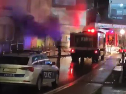 Një pjesë e objektit të  Royal Mall  dyshohet se u përfshi nga zjarri mbrëmë