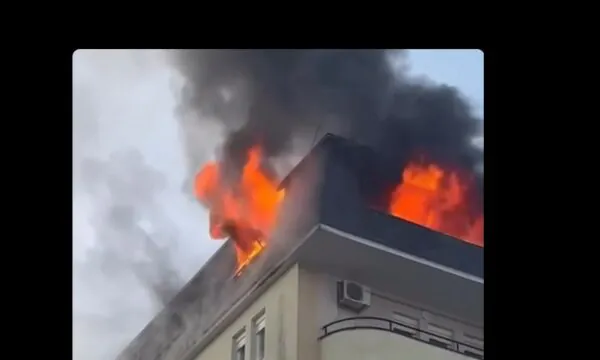 Zjarri në një ndërtesë në Prishtinë  një person pranon tretman mjekësor