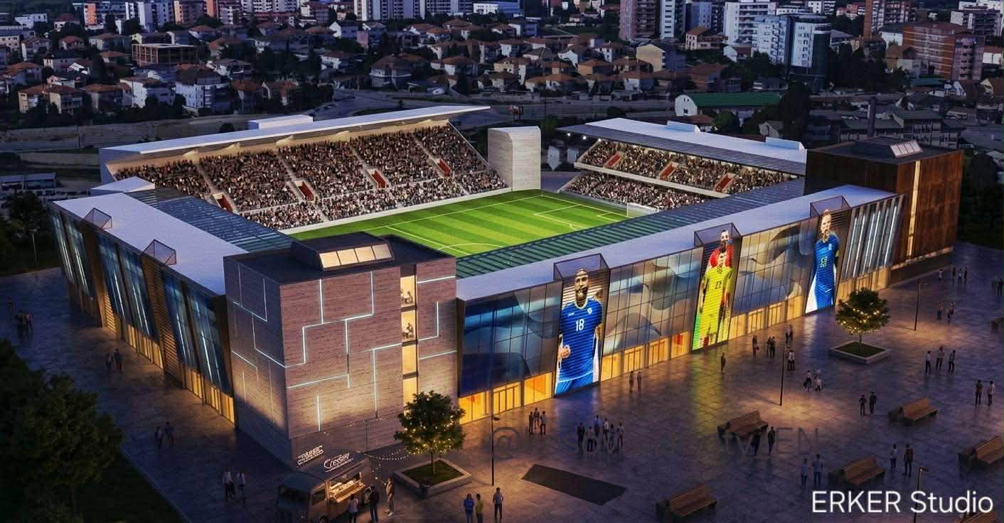 Erker Studio me ide të re për  Fadil Vokrrin    propozohet transformim i stadiumit